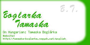 boglarka tamaska business card